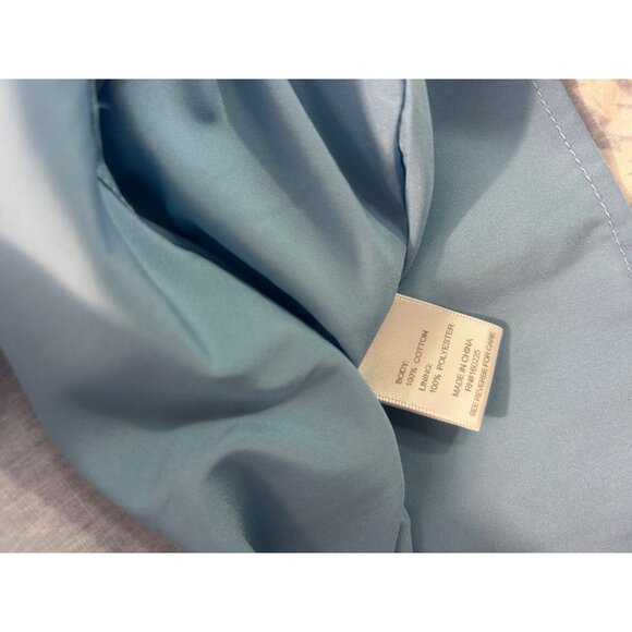 Stitch Drop Blue Floral Tie Front Cotton Midi Dress Medium - Picture 8 of 8